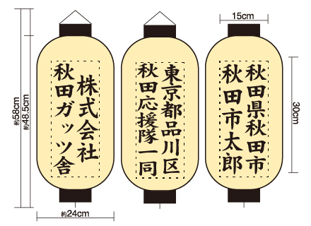 提灯に文字が入ったイメージ画像